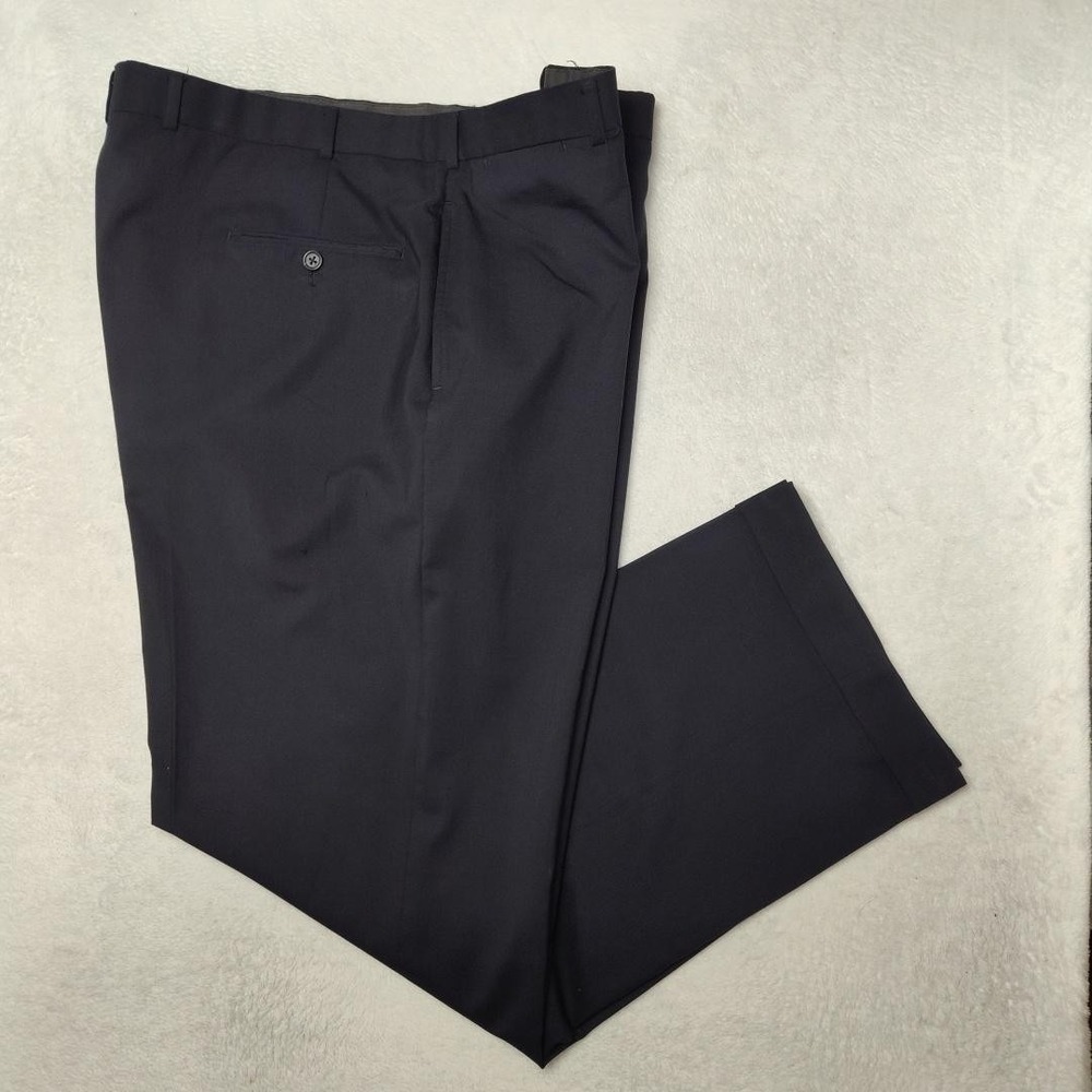 Brooks Brothers Pants Mens 38x30 Gray Flat Front Brooksease Wool Dress Suit USA